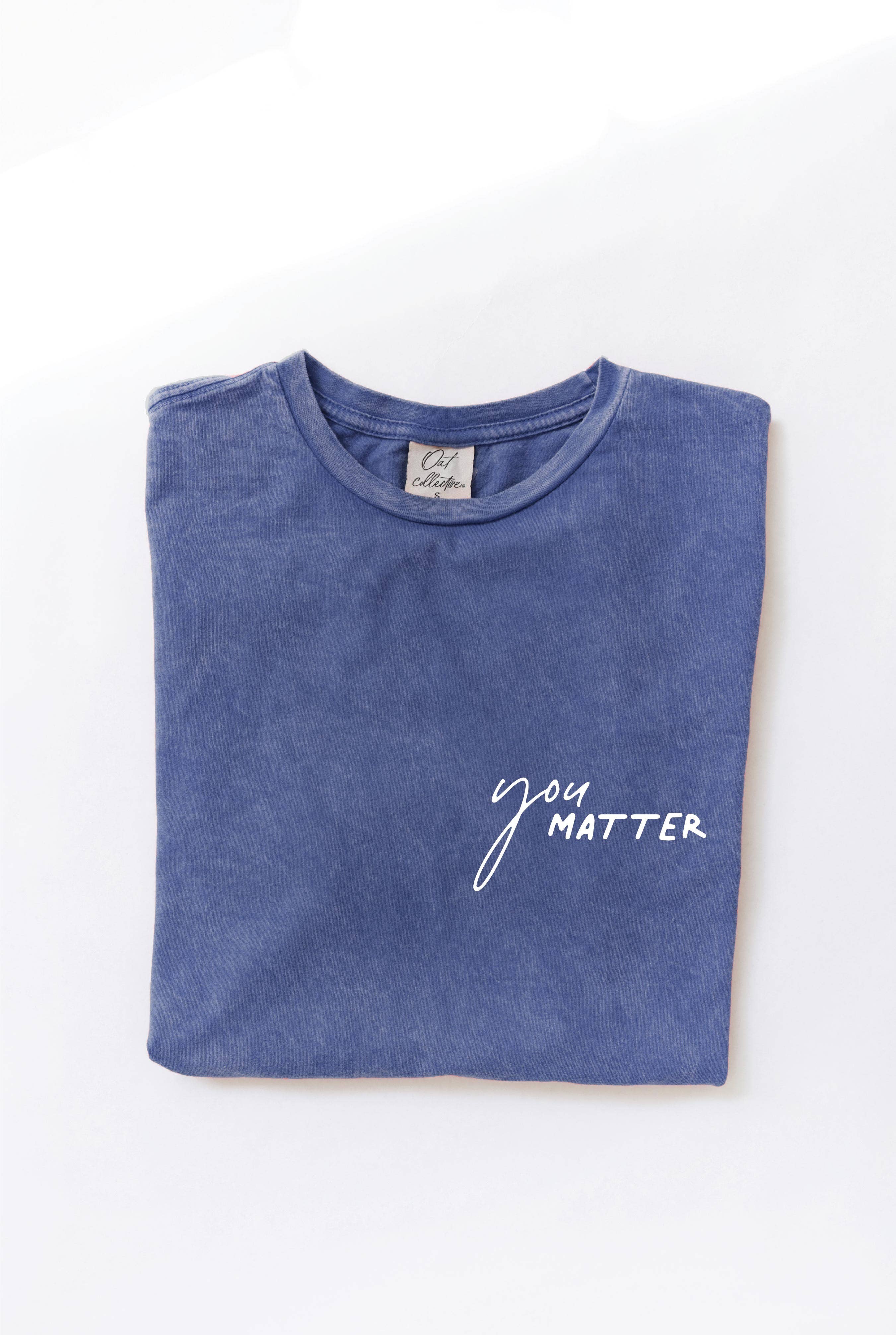 OAT COLLECTIVE – wholesale T-shirts med screentryck – Dam – DU MATTER Front & Back Mineral Grafisk Topp9