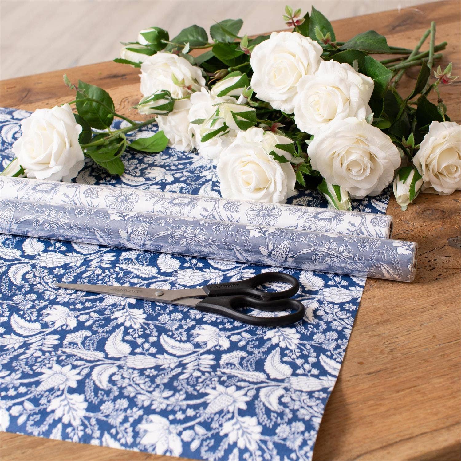 Audrey's Home & Gift - Wholesale Wrapping Paper Roll - Premium Gift Wrap, Blue Block Prints - 3 Roll Ct (Pk/06)4