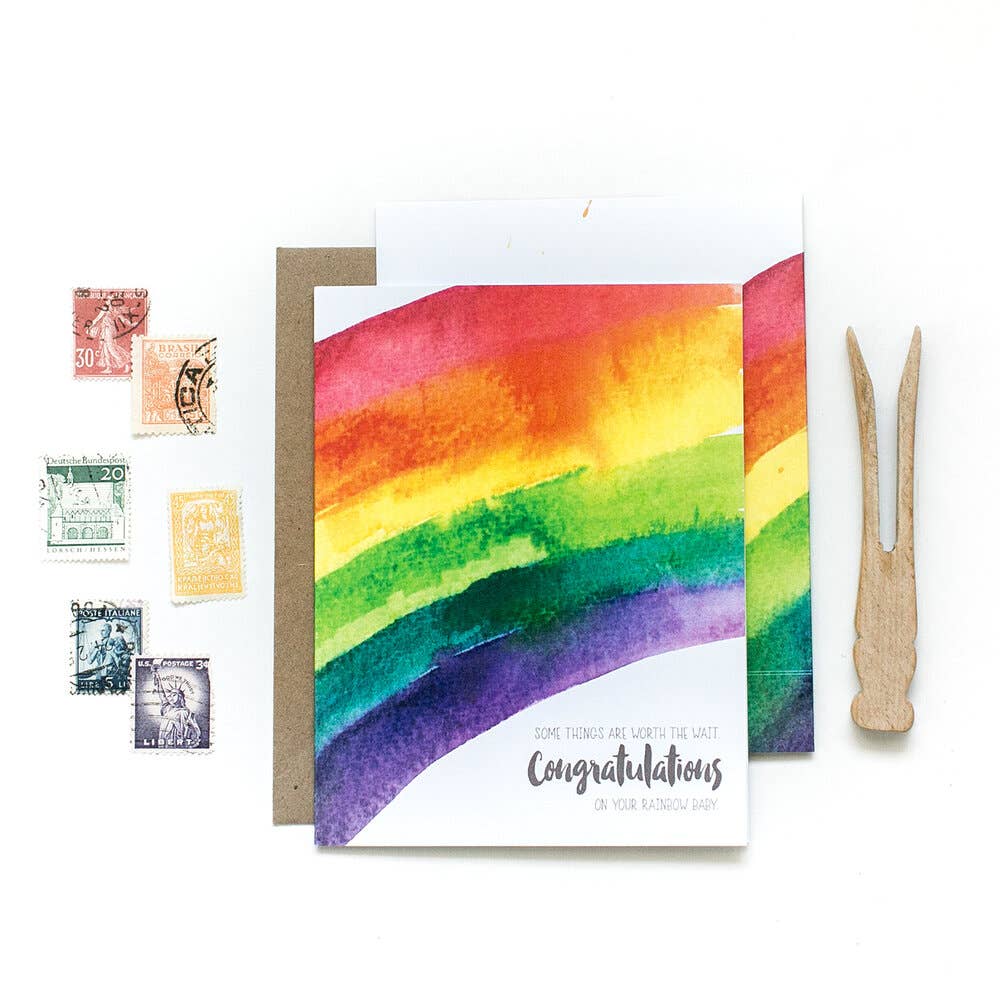 The Noble Paperie - Wholesale Baby Card - Rainbow Baby | Miscarriage IVF Congrats New Baby Shower Card3