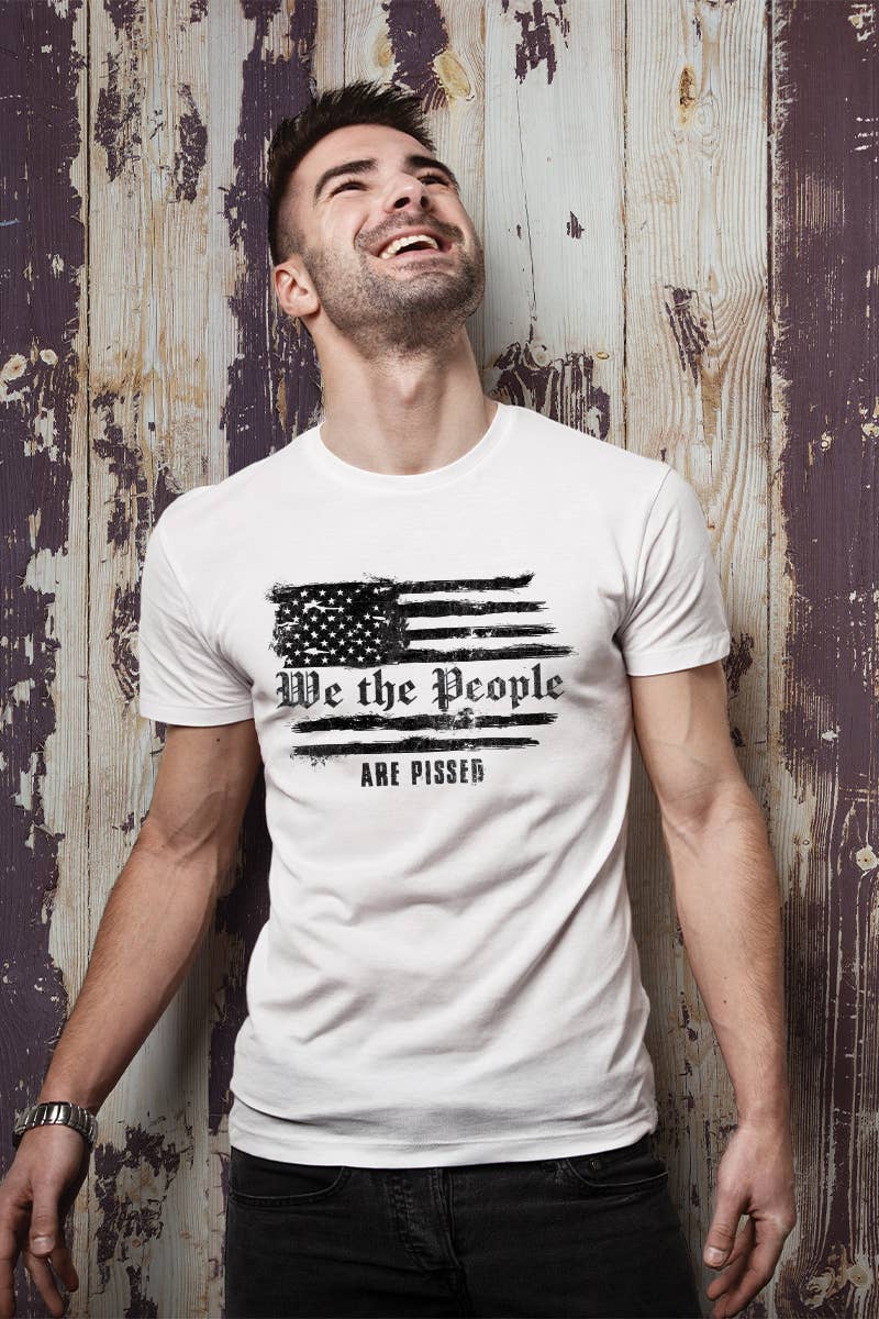 Polar bee - Wholesale Screen Printed T-Shirt - Men's - WPB-2213.  WE THE PEOPLE ARE PISSED0