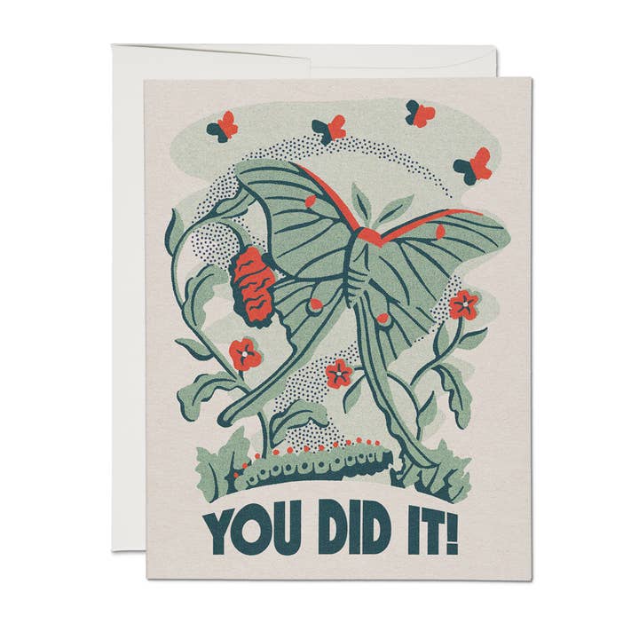Congrats Wings congratulations greeting card for wholesale by Red Cap Cards
