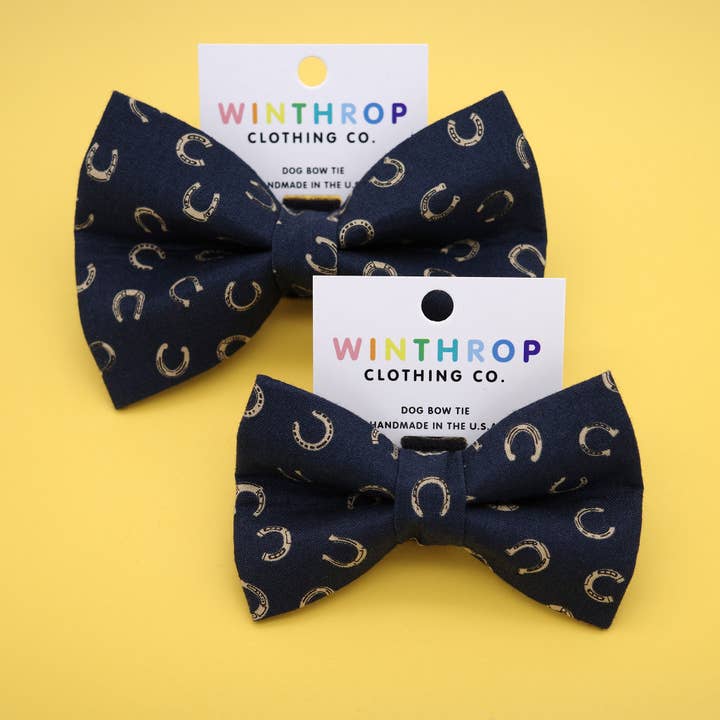 Winthrop Clothing Co. - Wholesale Pet Bow Tie - Dog - Horseshoe Dog Bow Tie