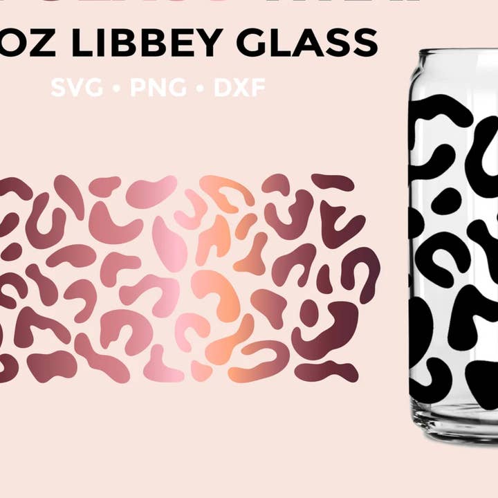 Beer Can Glass Iced Coffee Glass Leopard Can Glass for wholesale by Dyno Kustom design