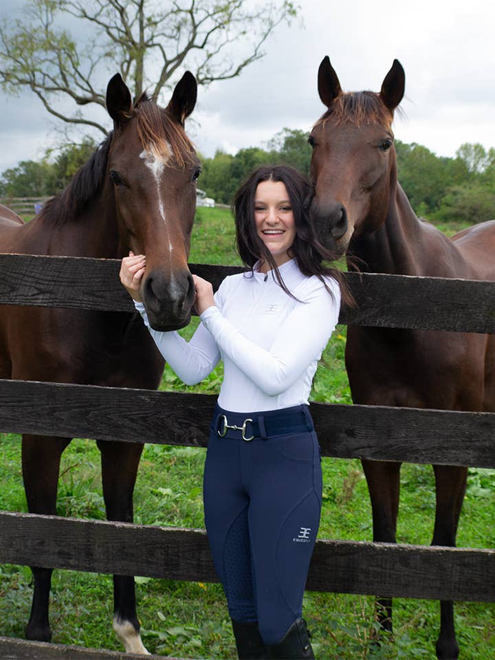 Lux GripTEQ Navy Riding Pants for wholesale by Equestly