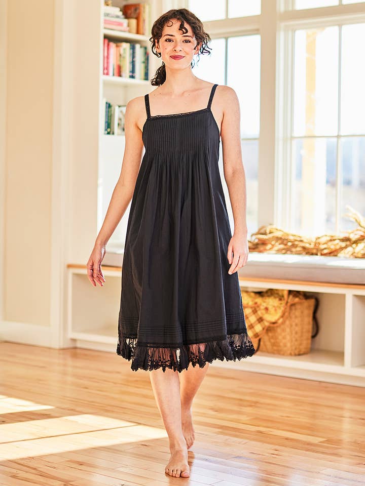 April Cornell Apparel - Wholesale Slip - Women's - Esme Slip Nighty - Black0