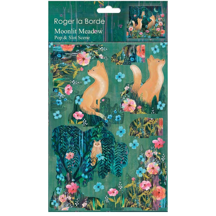 Roger La Borde - Wholesale Holiday Stocking - Moonlit Meadow Festive Scene Pop & Slot - POP 1073