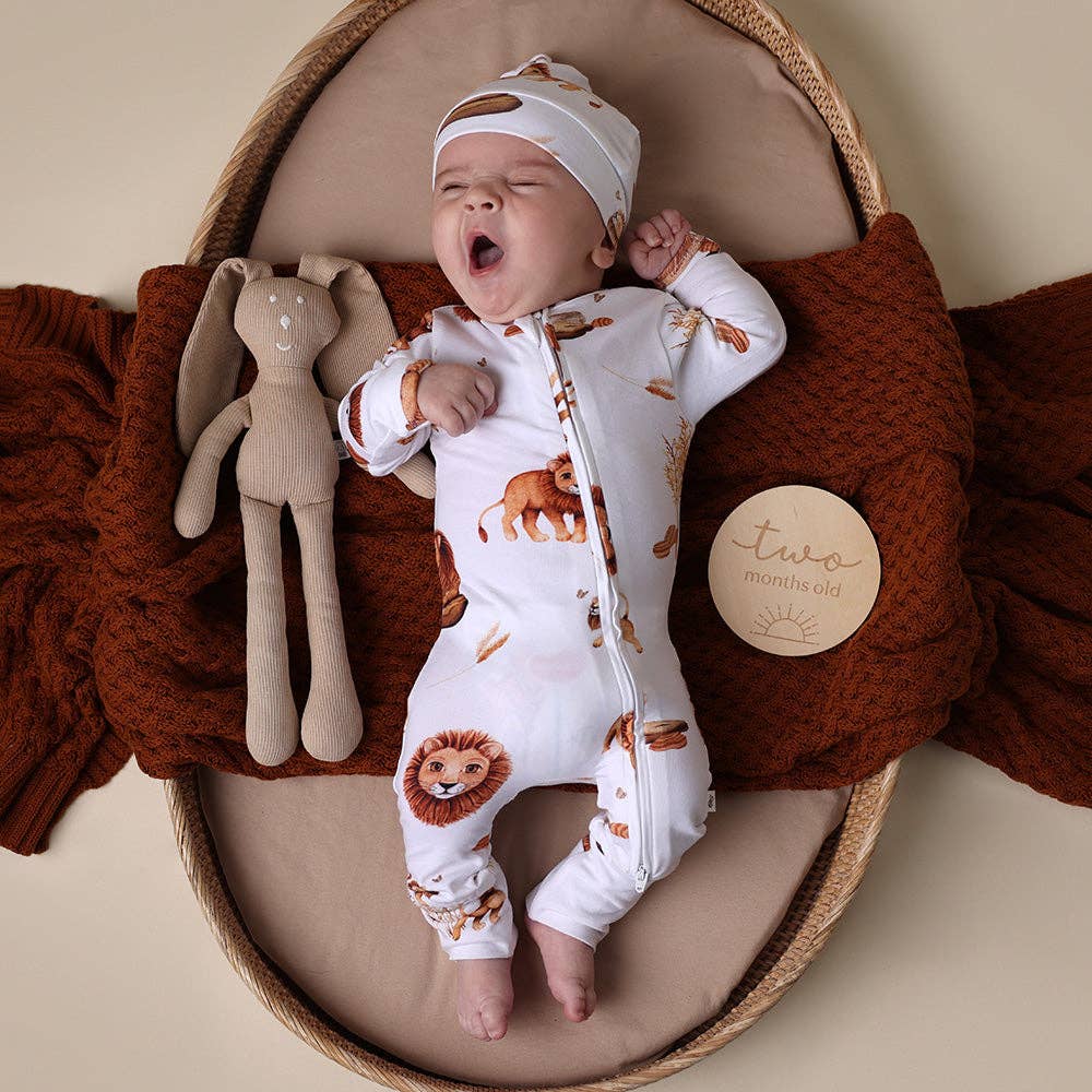 Snuggle Hunny - Wholesale Sleepsuit - Baby - Lion Organic Snugglesuit Convertible Romper3
