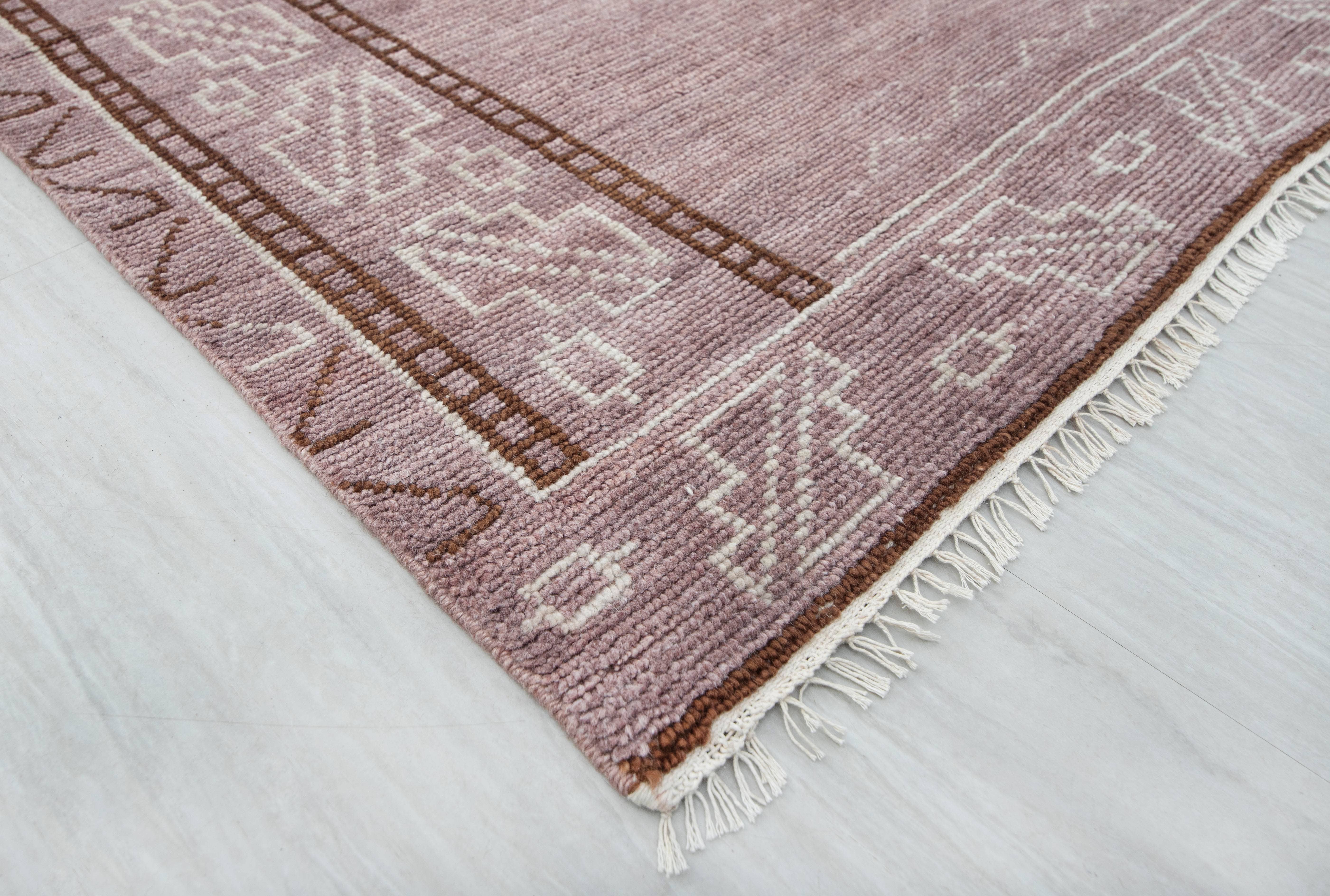 Aesthetic Homes LLC - Wholesale Area Rug - Pink Brown Modern Persian Wool Rug Hand Knotted se-56