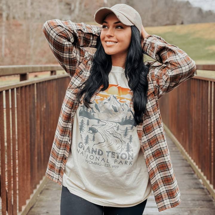 Grand Teton National Park Tee for wholesale by Mountain Moverz