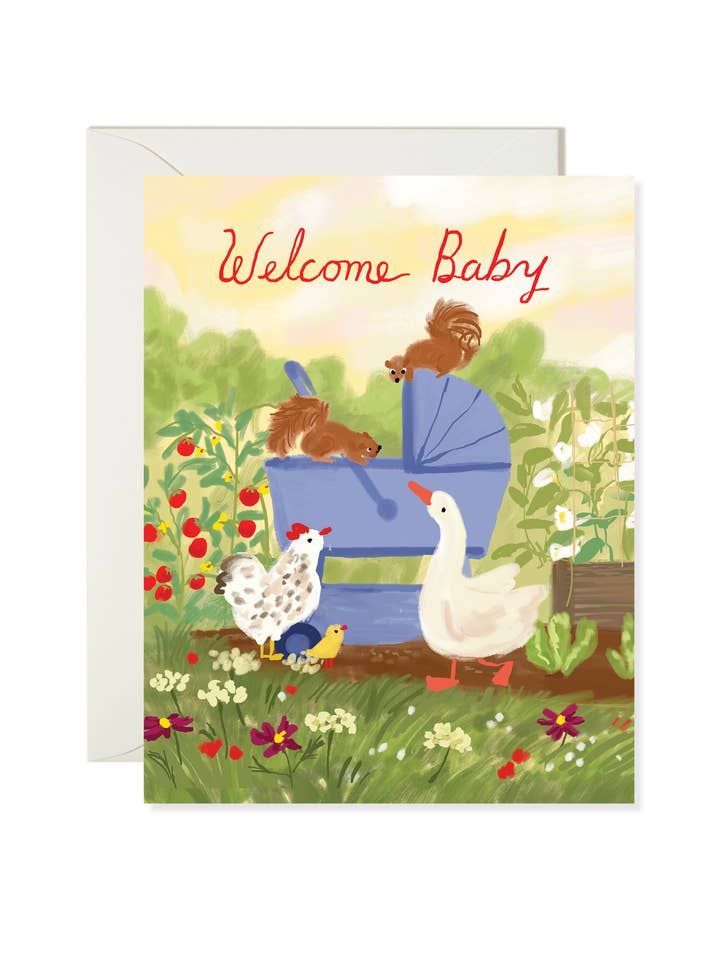 Farm Baby Card - Sweet Farm Baby Card for wholesale by Karen Schipper