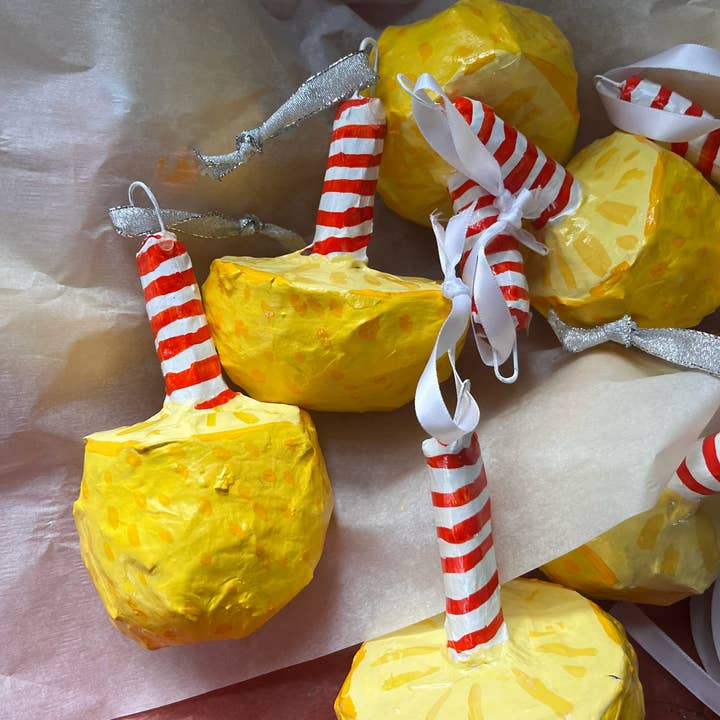 ELIZABETH GRAEBER art + illustration - Wholesale Ornament - Lemon Stick paper mache ornament1
