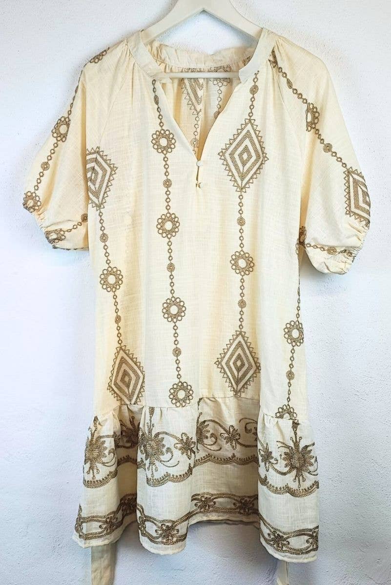 Lula Natura - Wholesale Dress - Women's - GINEVRA BEIGE DRESS1