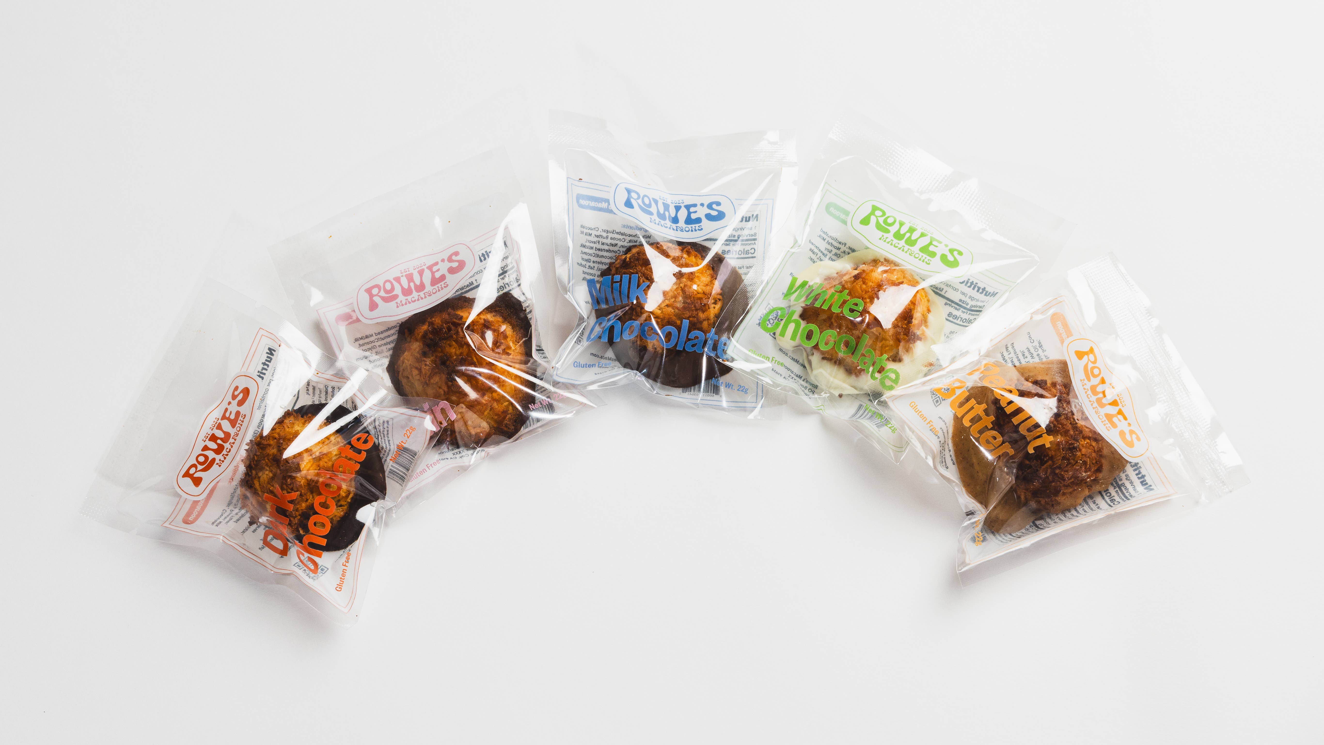 Rowe's Macaroons - Vente Biscuits - 1 douzaine de macarons au goût varié1