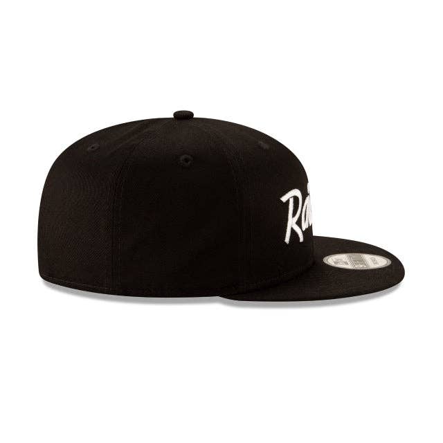 Rat City Sk8 Shop – wholesale Keps med platt skärm – Unisex – Las Vegas Raiders 9fifty New Era Svart Med Vit Skrift Snapback-keps5
