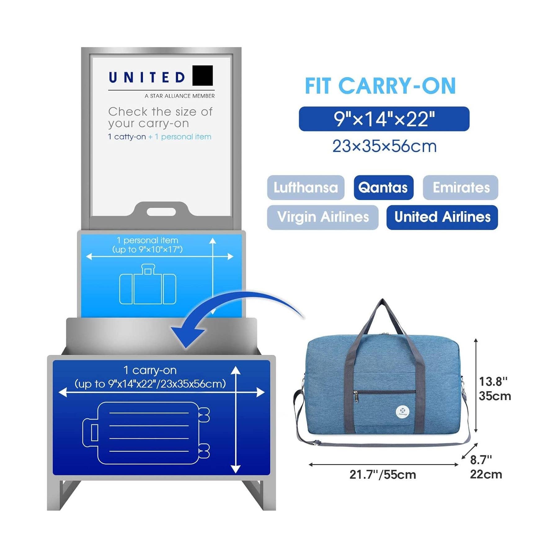 wandf - Venta al por mayor Bolsa de viaje - Unisex - Bolsa de viaje plegable NW3122 para equipaje de mano para estancia nocturna23