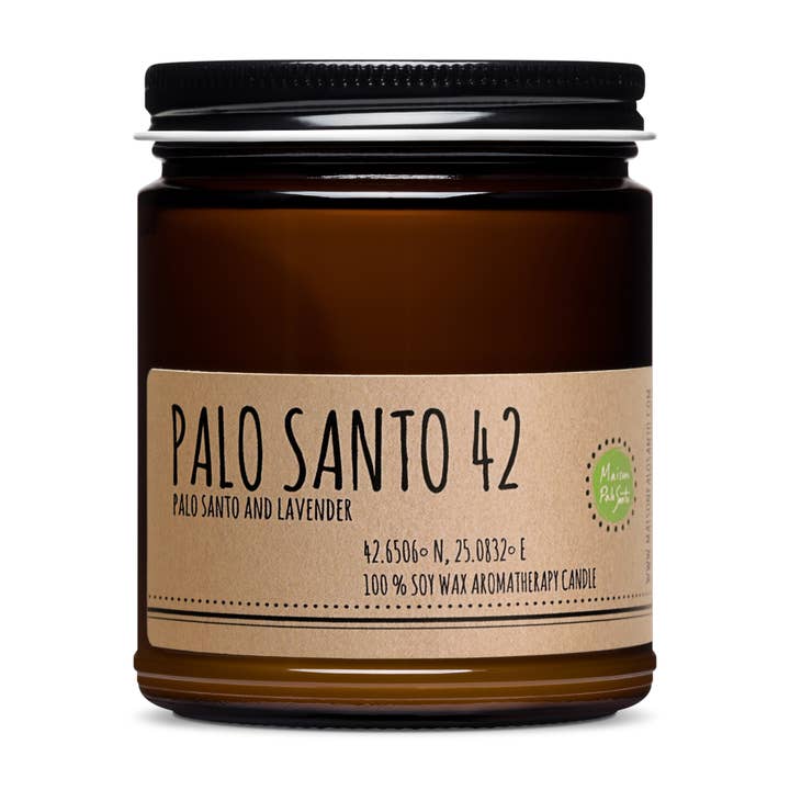 Palo Santo + Lavendel 42 Aromatherapie kaars 9oz voor wholesale door Maison Palo Santo®
