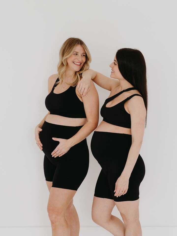 AXK Maternity - Wholesale Shorts – Maternity - AXK CORE Maternity Bike Short - Black3