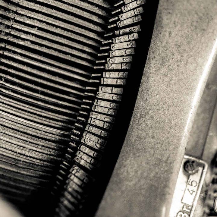 Typmachine Fine Art Photogra Multi-size wanddecorprint voor wholesale door Hope Decor