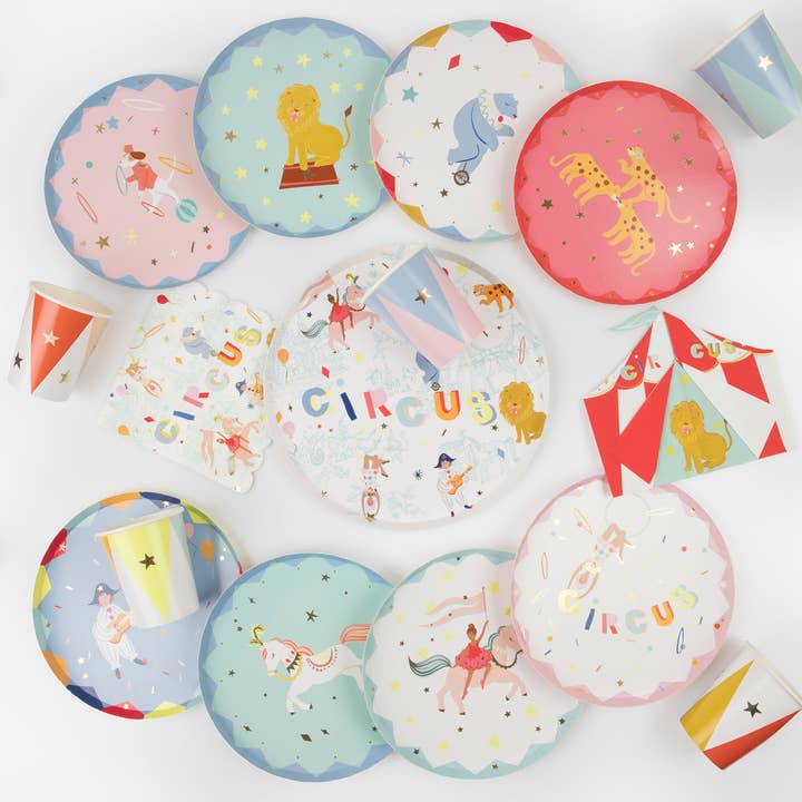 Meri Meri - Wholesale Disposable Plate - Circus Side Plates