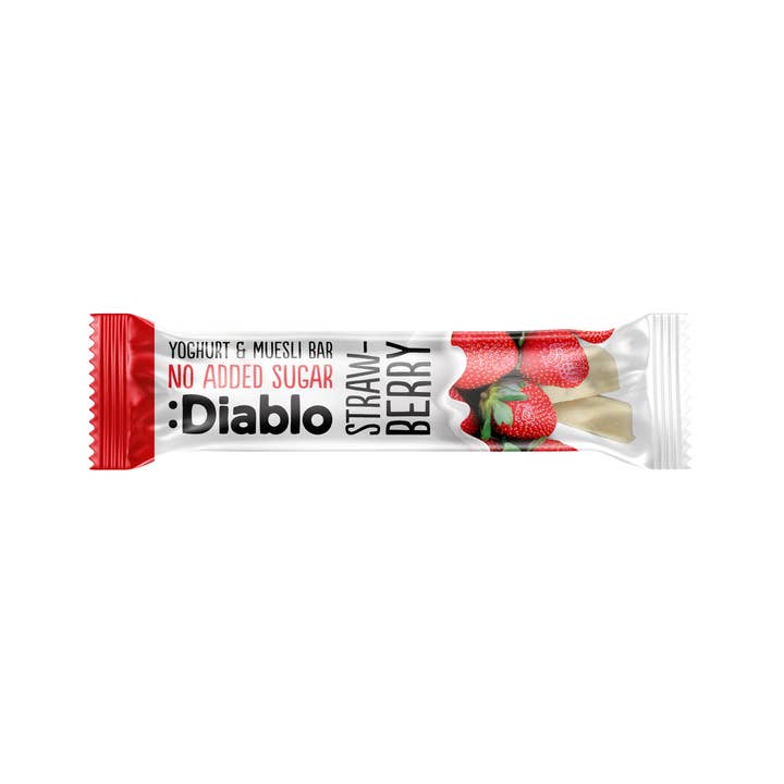:Barra de Muesli de Morango Revestida com Iogurte Diablo 30g por atacado de Diablo Sugar Free