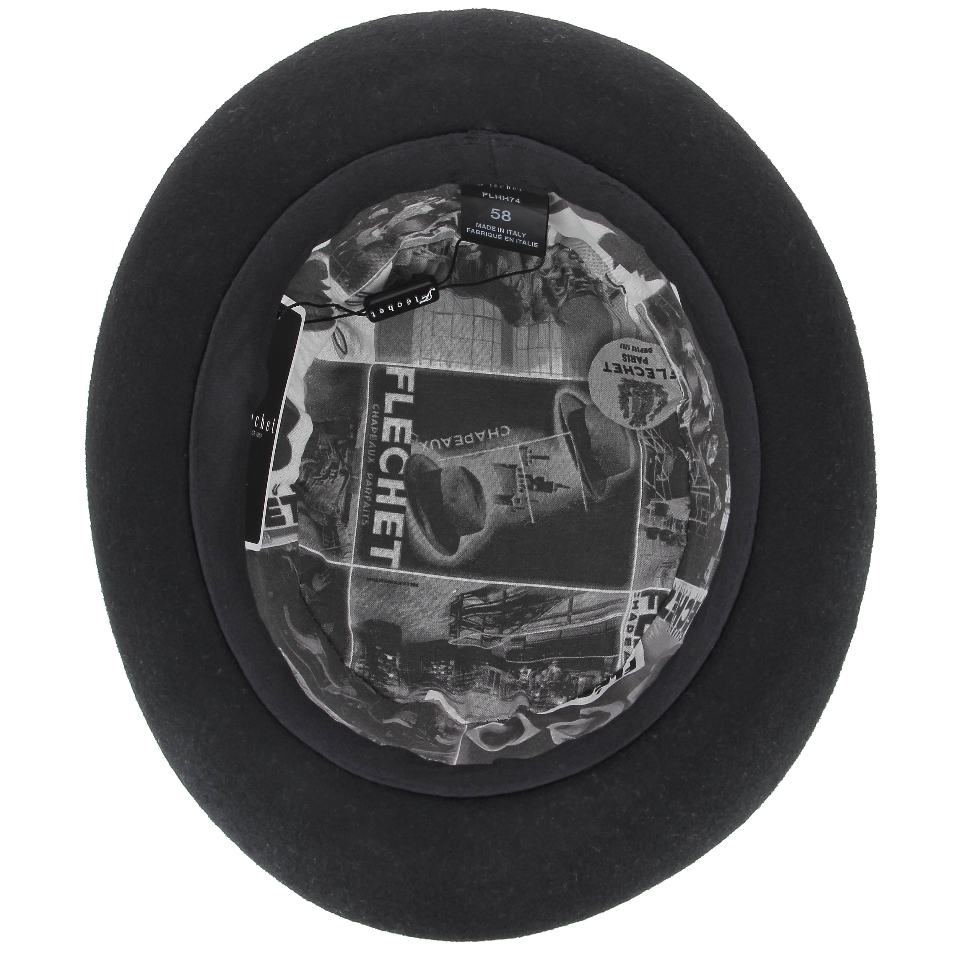 FLECHET – wholesale Fedora - Unisex – 13 cm båtmössa i ullfilt med ton-i-ton grosgrainband - FLHH741