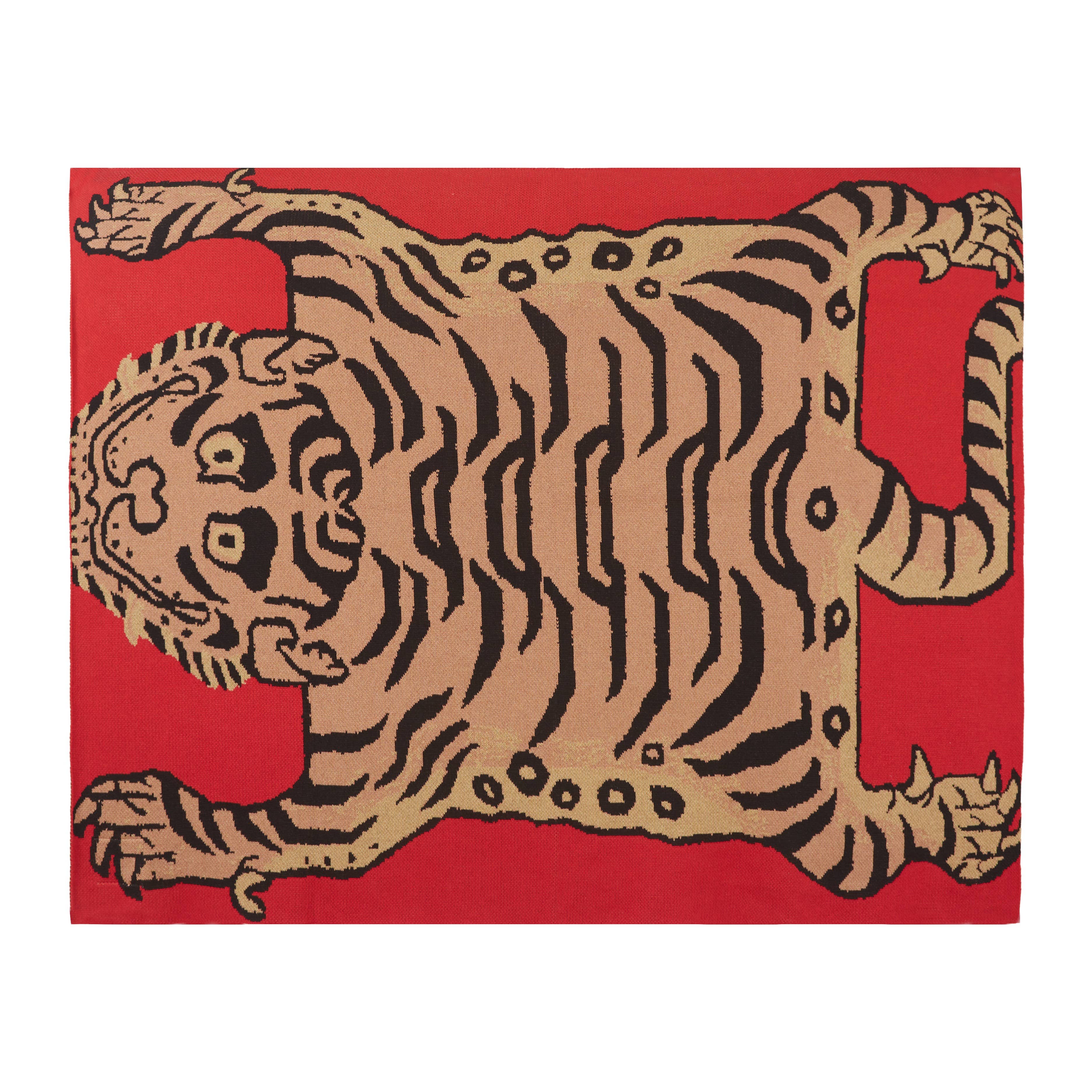 Siren Song - Wholesale Throw Blanket - Tibetan Tiger Cotton Throw Blanket Rosso0