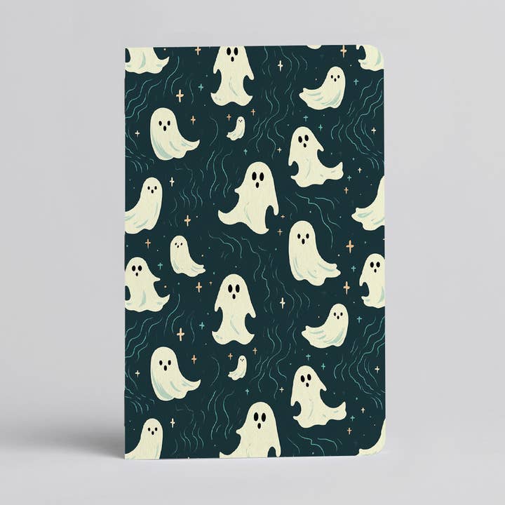 Justin Ryan Books - Wholesale Notebook - Friendly Ghost Notebook/Journal - Cute Ghost Pattern0