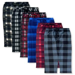 Noble Mount 2Pc Lightweight Flannel Womens Pajama Sets - Plaid Red-Blue -  Small at  Women's Clothing store