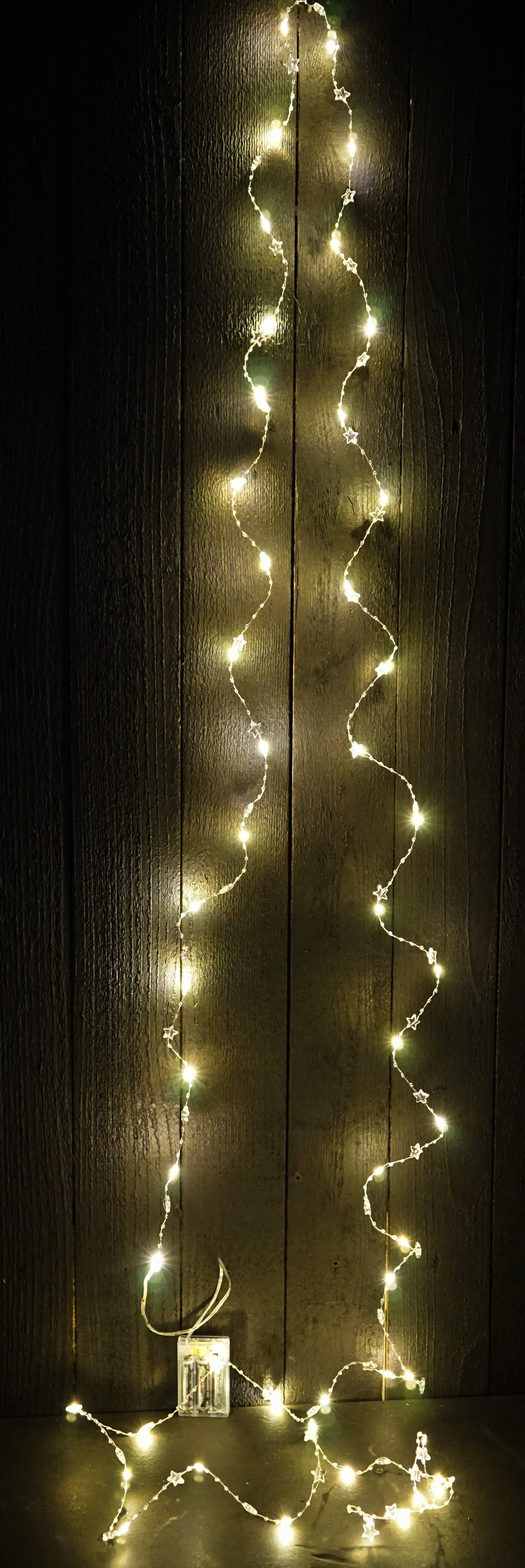 Holiday Depot Inc. - Wholesale String Lights - M9602- LED Star string light, 50lts, 5m length - Warm white5