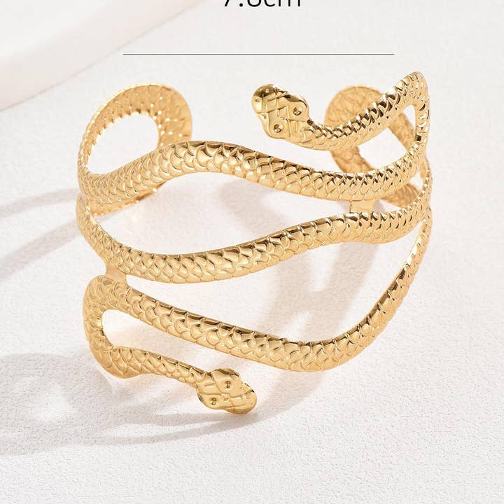 Dipped Shop - Wholesale Cuff Bracelet - Vintage Punk Snake Wrap Arm Cuff DPJAC46