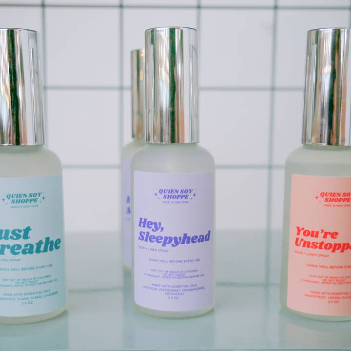 Quien Soy Shoppe – wholesale Room & linen spray – Hey, Sleepyhead Room and Linen Spray