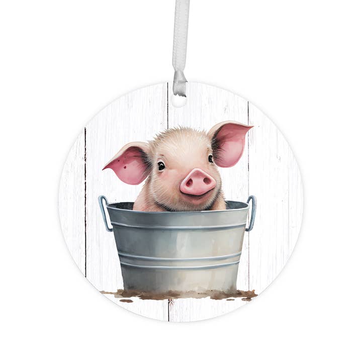 Baby Pig Christmas Hanging Ornament Tree Decor for wholesale by LifeSong Milestones