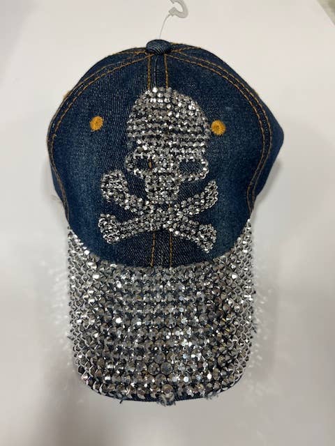 7 Star - Vente Casquette de baseball – femme - Casquettes en denim avec strass assorties et ajustables (12 pièces assorties)10