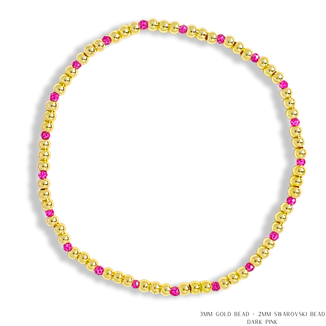 Savvy Bling - Vendita all'ingrosso Bracciale con perline - Bracciale con Perline in Oro e Cristalli Swarovski - Più Colori48