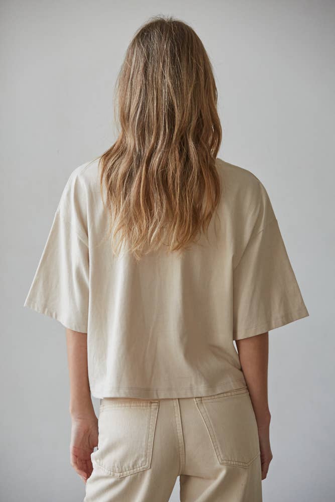 By Together - Wholesale Knit Top - Women's - L8688 | Knit Cotton Crew Neck Drop Shoulder Short Sleeve Top10