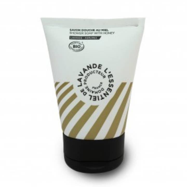 Savon douche au miel de lavande - format voyage pour la vente par L'Essentiel de Lavande