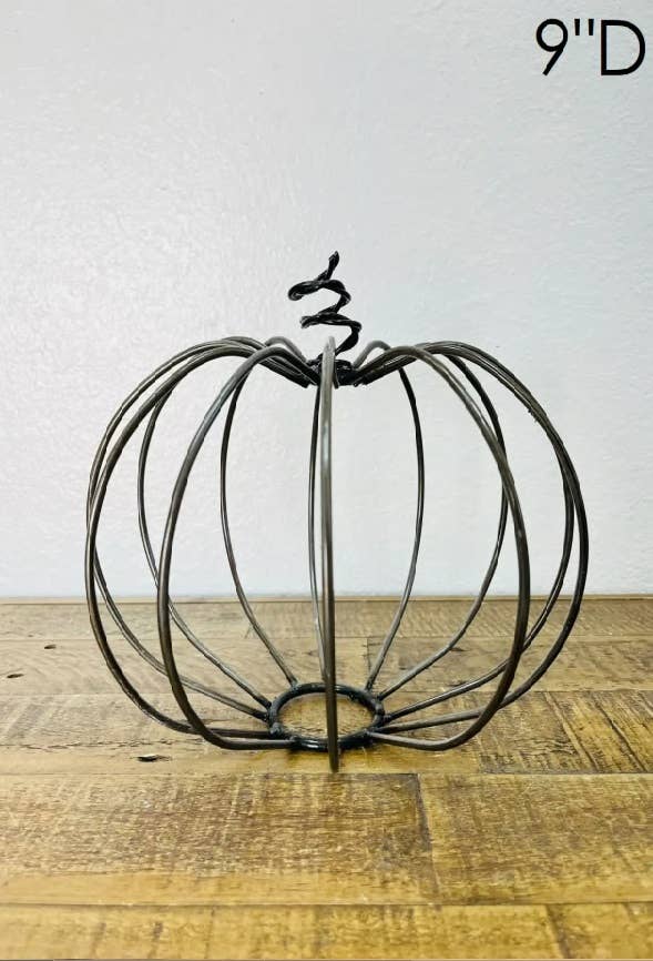 Rustic Farm - Wholesale Decorative Tabletop Object - 60-277 - Iron Pumpkin +0