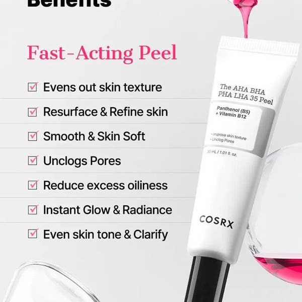 Exod International - Wholesale Facial Peel - COSRX The AHA BHA PHA LHA 35 Peel 30ml