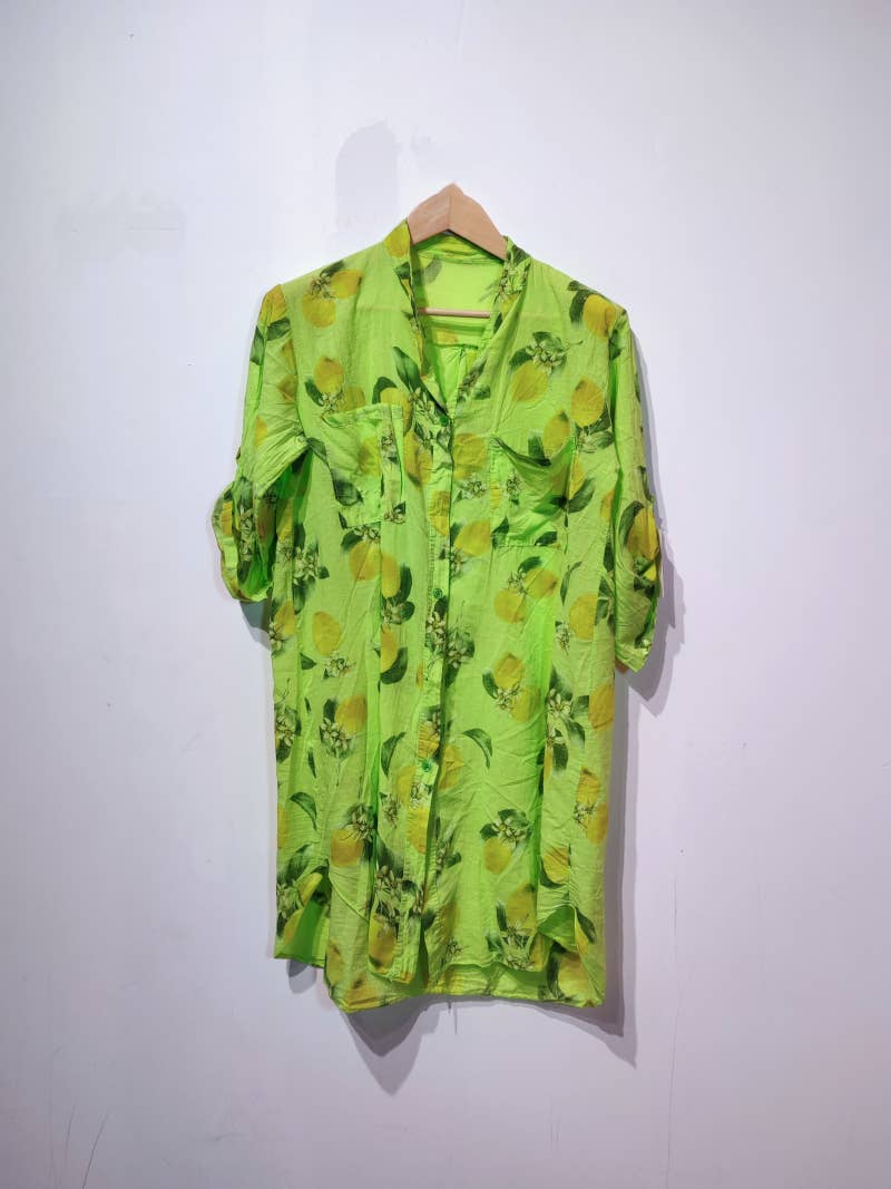 Pomelo paris - Wholesale Button Down Shirt - Women's - LISA LEMON LONG SHIRT NEW2