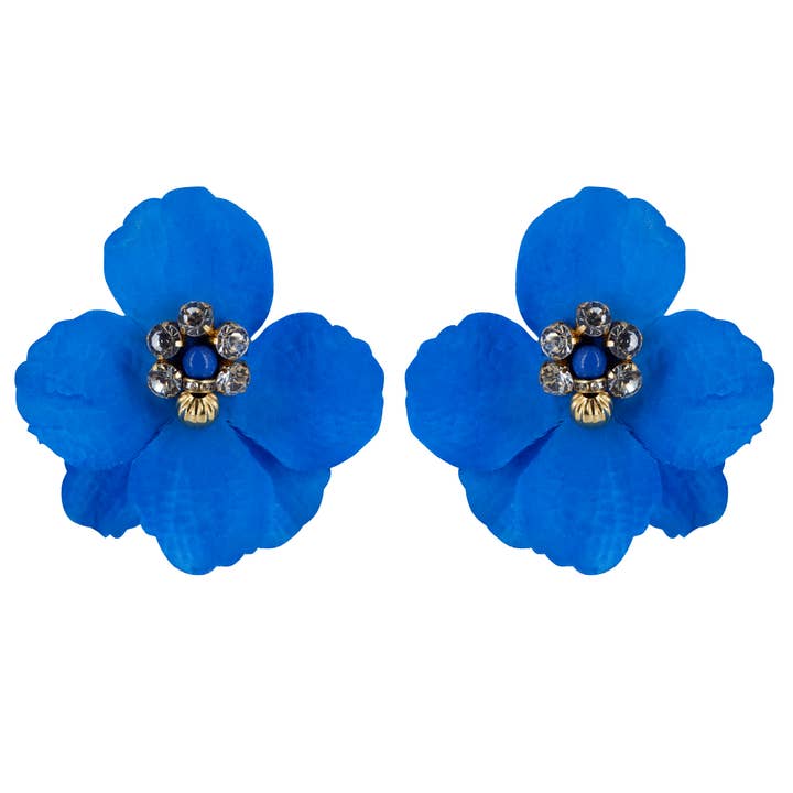 MI MARIA MORENA - Wholesale Dangle Earrings - Flower Indigo