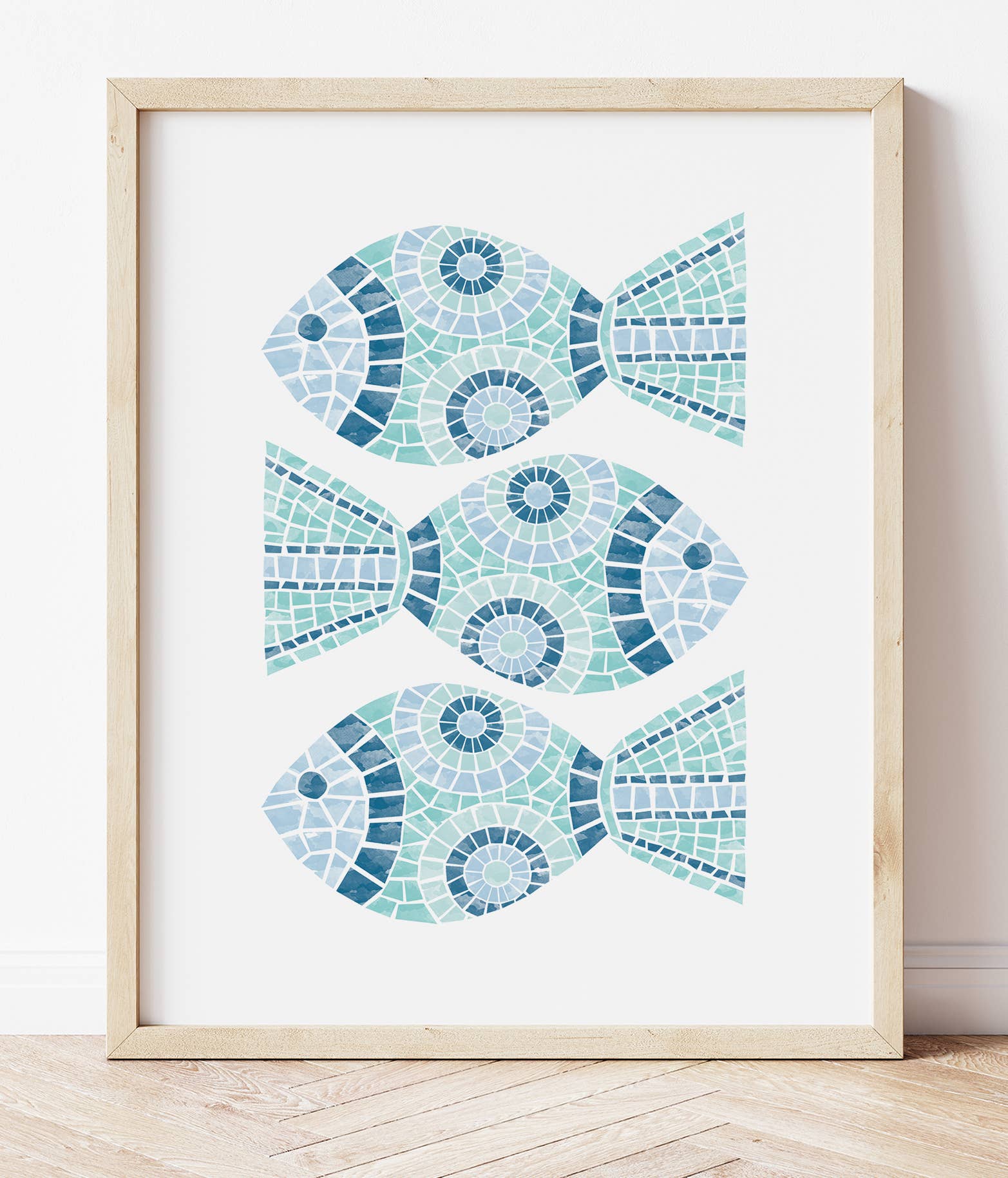 M Design Studio Gifts - Wholesale Art Print - 
Mosaic Fish Blue Art Print1