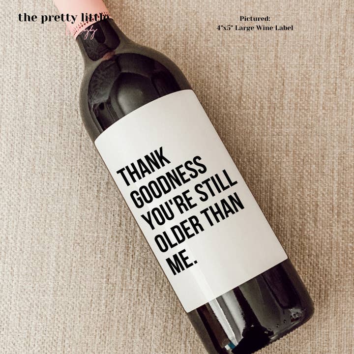 the pretty little mess - Wholesale Food/Beverage Label - Birthday Wine Label, Birthday Gift for Her, Birthday Gift for Him, 30th Birthday, 40th Birthday, 50th Birthday, Birthday Card, Birthday Box