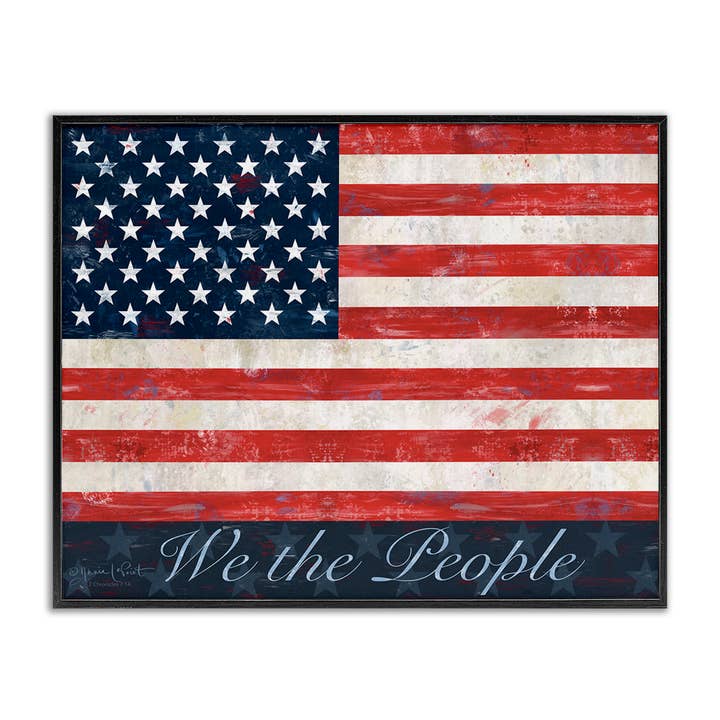 We The People Flag - Framed Wall Art for wholesale by Stupell Industries