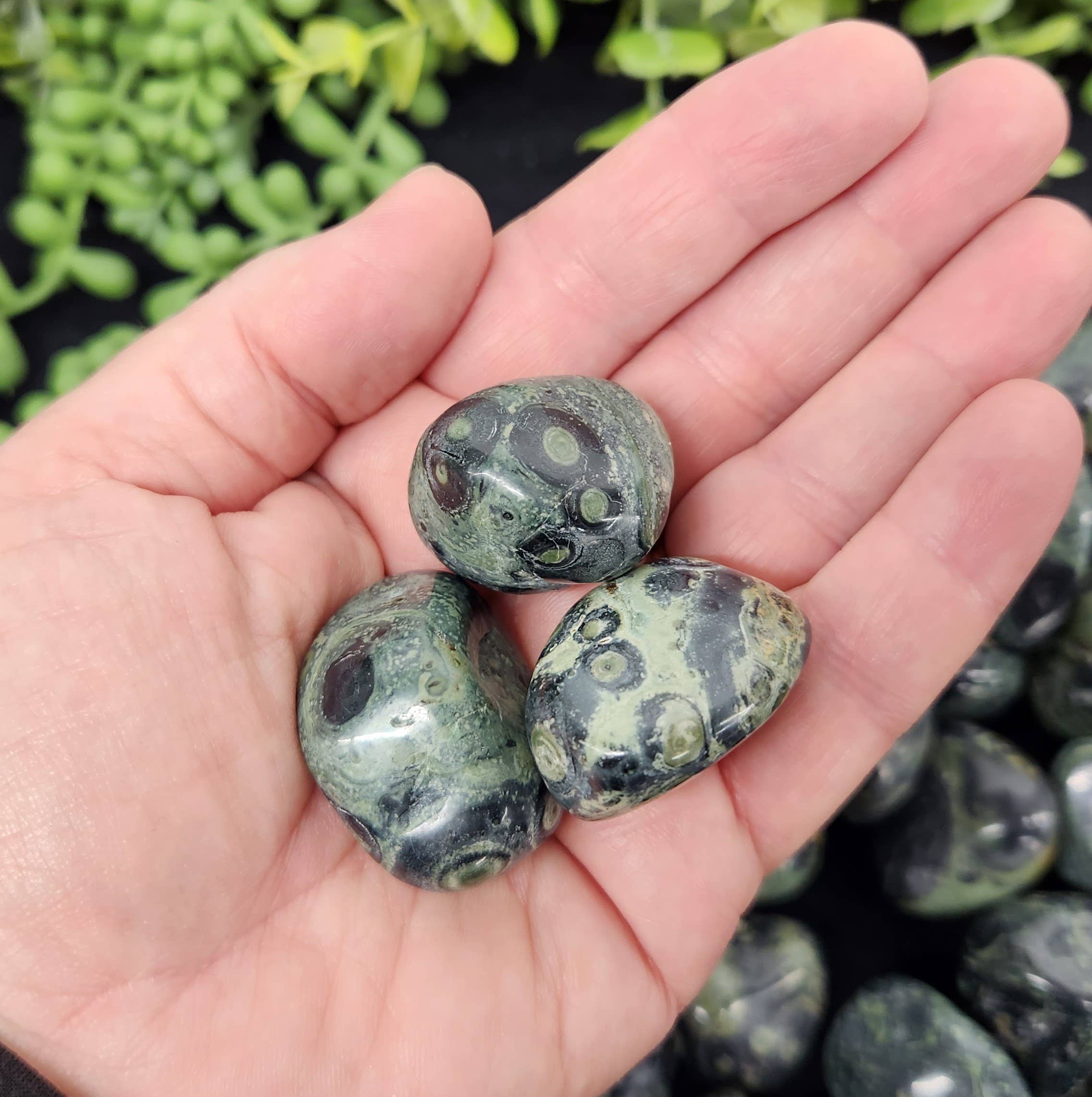 Meraki Gemstones - Wholesale Spiritual Stone/Crystal - Kambaba Jasper (1kg/2.2 lbs.) Tumbled Approx. 30-35mm7