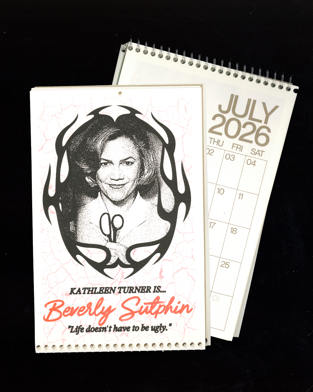 Back of Beyond Press - Venta al por mayor Calendario - Calendario de Pared de Películas de John Waters Impreso en Risografía 20263