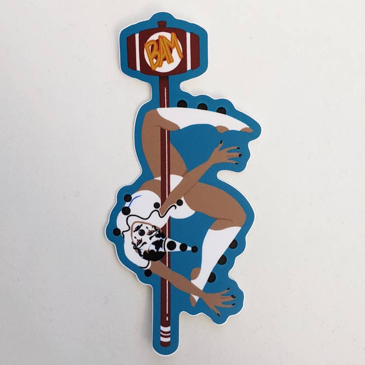 Adesivo Pole Dancer Clown Pierrot - Commedia dell'Arte per la vendita all'ingrosso da parte di Amy in the Aether Art