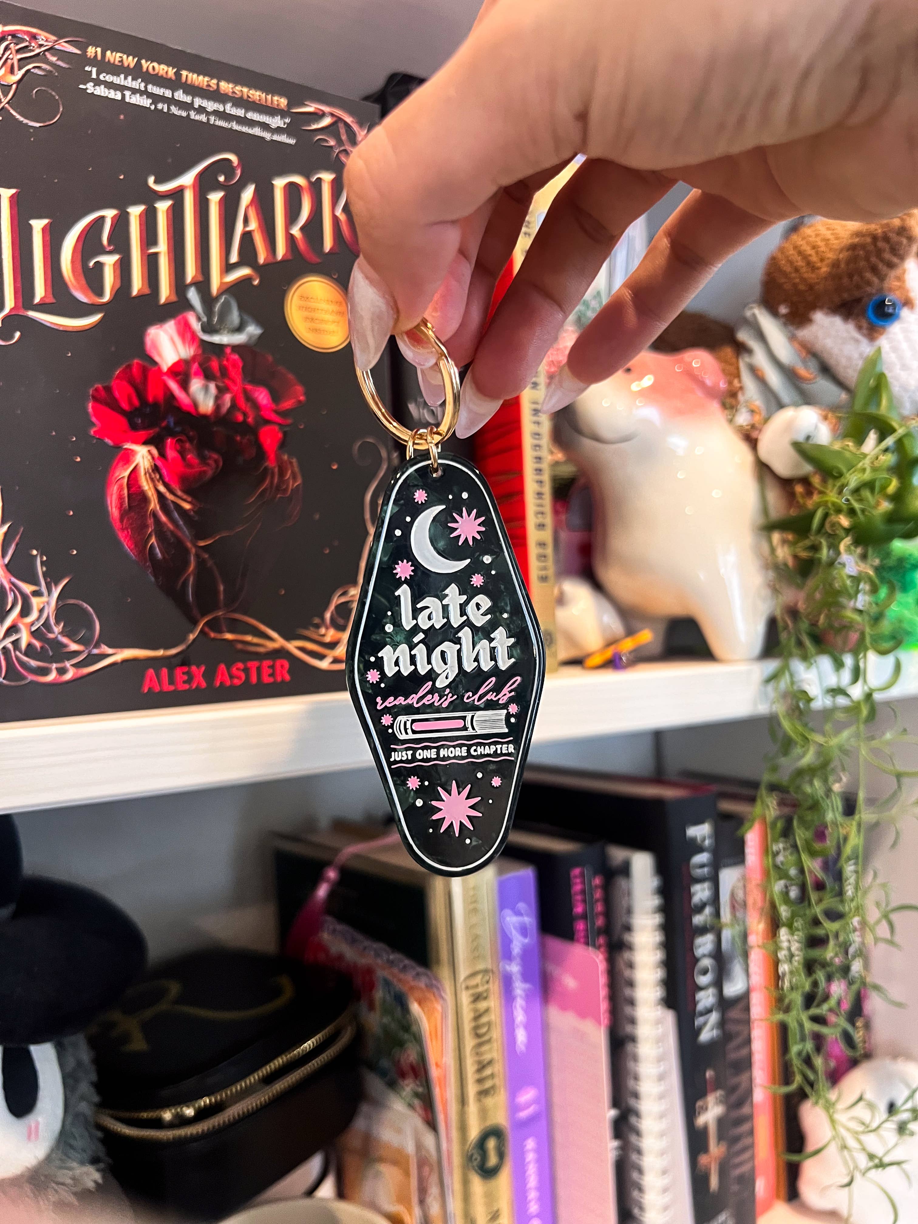 Jollie Ollie Designs - Wholesale Keychain - Women's - Late Night Readers Acrylic Keychain2