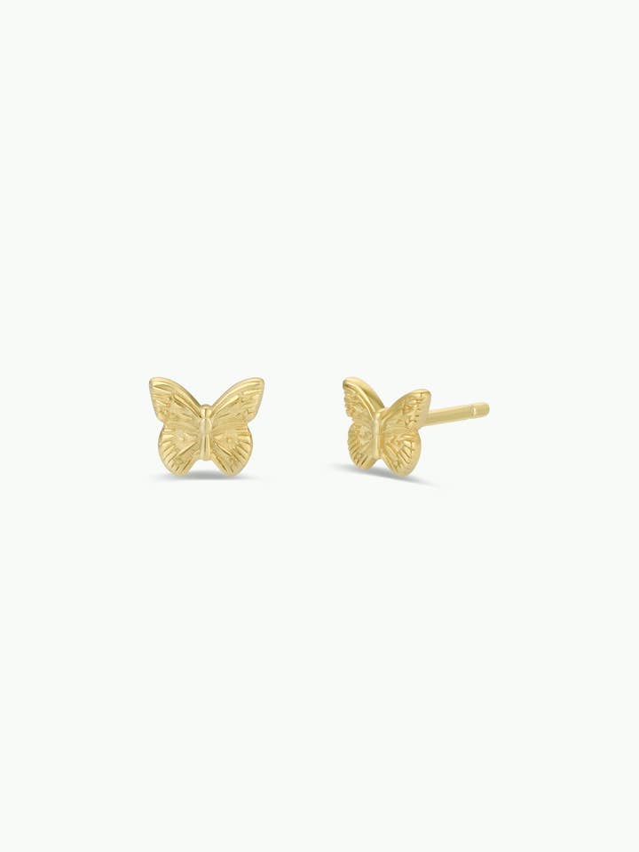 Gold Butterfly Stud Earrings for wholesale by JaxKelly