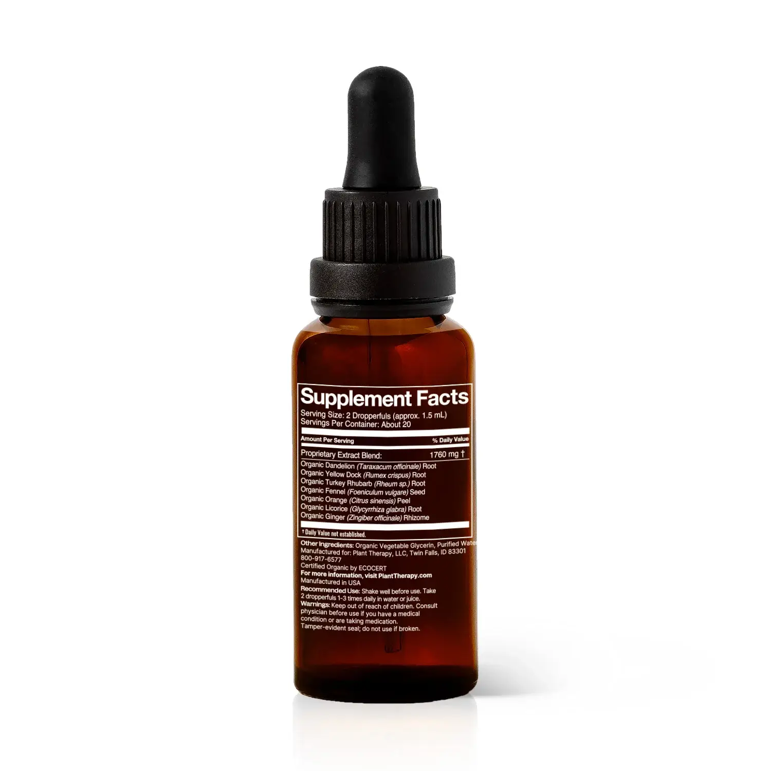 Plant Therapy – wholesale Oral supplement/vitamin – PoopEase Organic Tincture 30 mL4