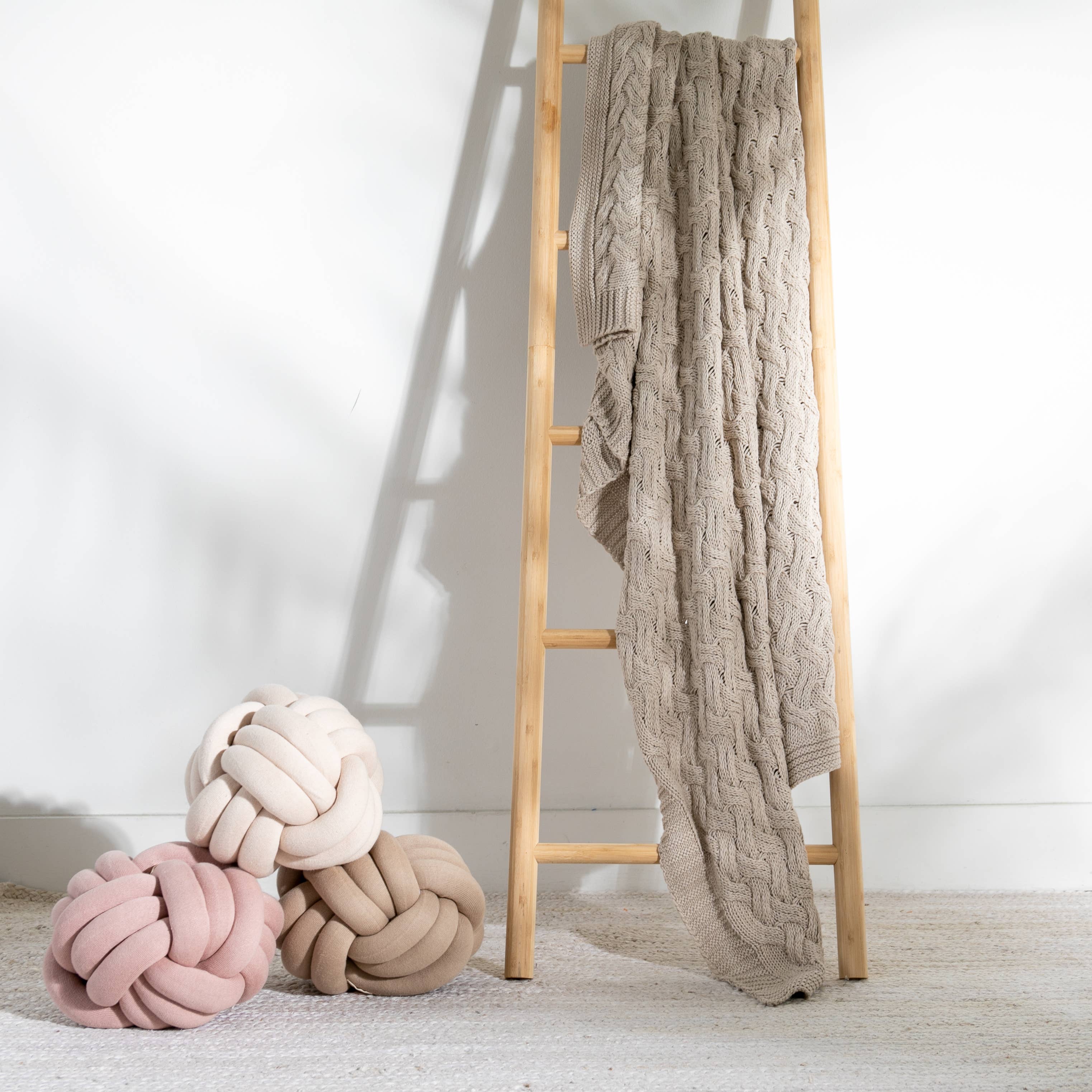 Pink Lemonade – wholesale Prydnadsfilt – Drapa - Linne Sand mel1